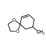 CAS 登录号：25346-61-6， 9-甲基-1,4-二氧杂螺[4.5]癸-6-烯