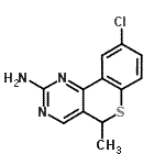CAS 登录号：254429-65-7， 9-氯-5-甲基-5H-苯并噻喃并[4,3-d]嘧啶-2-胺