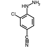 结构式 CAS# 254880-25-6, 3-氯-4-肼基苯甲腈