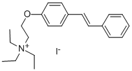 CAS 登录号：2551-76-0， 三乙基-[2-[4-[(E)-2-苯乙烯基]苯氧基]乙基]铵碘化物