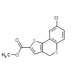 结构式 CAS# 255378-11-1, 甲基8-氯-4H-噻吩并[3,2-c]苯并噻喃-2-羧酸酯