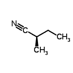 结构式 CAS# 25570-03-0, (2S)-2-甲基丁腈