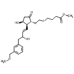 CAS 登录号：256382-08-8， 甲基4-({2-[(1R,2R,3S)-3-羟基-2-{(1E)-3-羟基-4-[3-(甲氧基甲基)苯基]-1-丁烯-1-基}-5-氧代环戊基]乙基}硫基)丁酸酯