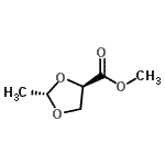 CAS 登录号：25687-55-2， 甲基(2S,4R)-2-甲基-1,3-二氧戊环-4-羧酸酯