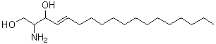 结构式 CAS# 25695-95-8, (4E)-2-氨基-4-十八碳烯-1,3-二醇
