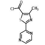 CAS 登录号：257876-11-2， 4-甲基-2-(2-吡嗪基)-1,3-噻唑-5-甲酰氯