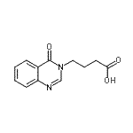 结构式 CAS# 25818-89-7, 4-(4-氧代-3(4H)-喹唑啉基)丁酸