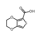 结构式 CAS# 260063-21-6, 2,3-二氢噻吩并[3,4-b][1,4]二恶英-5-羧酸