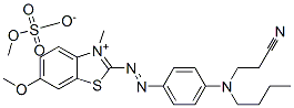 CAS#: 26021-89-6， 2-[[4-[Butyl(2-Cyanoethyl)Amino]Phenyl]Azo]-6-Methoxy-3-Methylbenzothiazolium Methyl Sulphate
