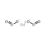 结构式 CAS# 26124-86-7, 钡偏硼酸盐单水合物