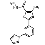 CAS#: 262589-42-4， 4-Methyl-2-[3-(1H-Pyrrol-1-Yl)Phenyl]-1,3-Thiazole-5-Carbohydrazide