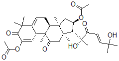 CAS 登录号：26260-20-8， (10alpha,23E)-2,16alpha-二乙酰氧基-20,25-二羟基-9beta-甲基-19-去甲羊毛甾-1,5,23-三烯-3,11,22-三酮