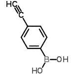 结构式 CAS# 263368-72-5, (4-乙炔基苯基)硼酸