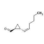 CAS 登录号：263399-61-7， (1S,2R)-2-[(1Z)-1-己烯-1-基]环丙烷甲醛