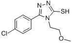 CAS 登录号：26438-54-0， 5-(4-氯-苯基)-4-(2-甲氧基-乙基)-4H-[1,2,4]三唑-3-硫醇