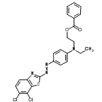 CAS 登录号：26460-21-9， 2-[4-[(6,7-二氯-1,3-苯并噻唑-2-基)偶氮]-N-乙基-苯胺基]乙基苯甲酸酯