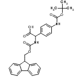 CAS#: 265321-13-9， {[(9H-Fluoren-9-Ylmethoxy)Carbonyl]Amino}[4-({[(2-Methyl-2-Propanyl)Oxy]Carbonyl}Amino)Phenyl]Acetic Acid