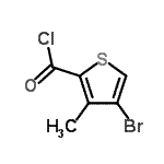 CAS 登录号：265652-36-6， 4-溴-3-甲基-2-噻吩甲酰氯