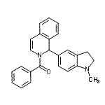 CAS 登录号：26580-44-9， [1-(1-甲基-2,3-二氢-1H-吲哚-5-基)-2(1H)-异喹啉基](苯基)甲酮