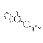 CAS 登录号：266321-48-6， 甲基反式-4-(4-氯[1]苯并噻吩并[2,3-d]嘧啶-2-基)环己甲酸酯
