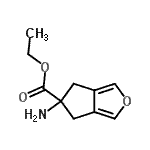 CAS 登录号：266350-29-2， 乙基5-氨基-5,6-二氢-4H-环戊二烯并[c]呋喃-5-羧酸酯