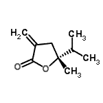 CAS 登录号：266694-56-8， (5R)-5-异丙基-5-甲基-3-亚甲基二氢-2(3H)-呋喃酮