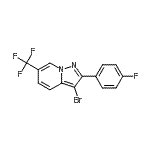 CAS 登录号：267235-95-0， 3-溴-2-(4-氟苯基)-6-(三氟甲基)吡唑并[1,5-a]吡啶