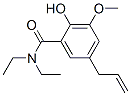 CAS 登录号：26750-96-9， 5-烯丙基-N,N-二乙基-2-羟基间大茴香酰胺
