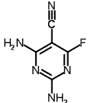 CAS 登录号：27078-77-9， 2,4-二氨基-6-氟-5-嘧啶甲腈