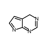 结构式 CAS# 271-68-1, 4H-吡咯并[2,3-d]嘧啶