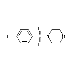 结构式 CAS# 27106-49-6, 1-[(4-氟苯基)磺酰基]哌嗪