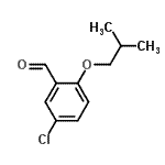 structure of CAS# 27590-77-8, 5-Chloro-2-Isobutoxybenzaldehyde;5-chloro-2-(2-methylpropoxy)benzaldehyde;MFCD03422442
