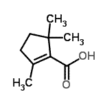 CAS 登录号：27593-18-6， 2,5,5-三甲基-1-环戊烯-1-羧酸
