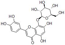 CAS 登录号：27686-36-8， 羟基木犀草素 8-beta-D-吡喃葡萄糖苷