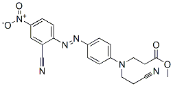 CAS 登录号：27767-98-2， N-(2-氰基乙基)-N-[4-[2-(2-氰基-4-硝基苯基)偶氮]苯基]-beta-丙氨酸甲酯