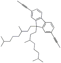 CAS#: 278176-14-0， 9,9-Bis[(3S)-3,7-dimethyloctyl]-2,7-bis(prop-1-ynyl)fluorene