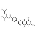 结构式 CAS# 2800-34-2, N-(4-{[(2-氨基-4-氧代-1,4,5,6,7,8-六氢-6-蝶啶基)甲基](甲酰基)氨基}苯甲酰基)谷氨酸