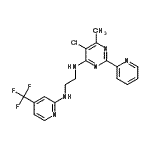 CAS 登录号：286008-56-8， N-[5-氯-6-甲基-2-(2-吡啶基)-4-嘧啶基]-N'-[4-(三氟甲基)-2-吡啶基]-1,2-乙二胺