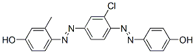 CAS 登录号：28901-00-0， 4-[[3-氯-4-[(4-羟基苯基)偶氮]苯基]偶氮]间甲酚