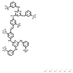 CAS 登录号：28950-63-2， 六钠2,2'-[(E)-1,2-乙烯二基]二[5-({4,6-二[(3-磺酸苯基)氨基]-1,3,5-三嗪-2-基}氨基)苯磺酸酯]