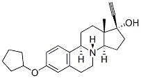CAS 登录号:29199-51-7, (17R)-3-(环戊基氧基)-8-氮杂-19-去甲孕甾-1,3,5(10)-三烯-20-炔-17-醇