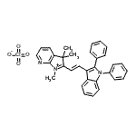 CAS 登录号：29330-29-8， 2-[(E)-2-(1,2-二苯基吲哚-3-基)乙烯基]-1,3,3-三甲基-吡咯并[5,4-b]吡啶-1-鎓高氯酸盐