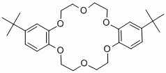 结构式 CAS# 29471-17-8, 4',4''(5'')-二-叔丁基二苯并-18-冠醚-6