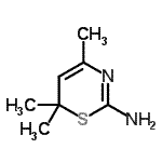 结构式 CAS# 2953-81-3, 4,6,6-三甲基-6H-1,3-噻嗪-2-胺