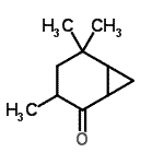 CAS 登录号：29750-24-1， 3,5,5-三甲基双环[4.1.0]庚烷-2-酮
