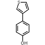 CAS 登录号：29886-67-7， 4-(3-噻吩基)苯酚