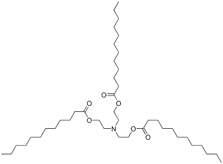 CAS 登录号：3002-20-8， 2-(二(2-月桂酰氧基乙基)氨基)乙基月桂酸酯