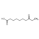 结构式 CAS# 3006-51-7, 8-氧代癸酸