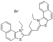 CAS 登录号：3028-94-2， 1-乙基-2-(2-((1-乙基萘并(1,2-d)噻唑-2(1H)-亚基)甲基)-1-丁烯-1-基)萘并(1,2-d)噻唑鎓溴化物