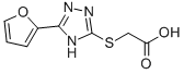 CAS 登录号：30452-55-2， (5-呋喃-2-基-4H-[1,2,4]三唑-3-基巯基)-乙酸